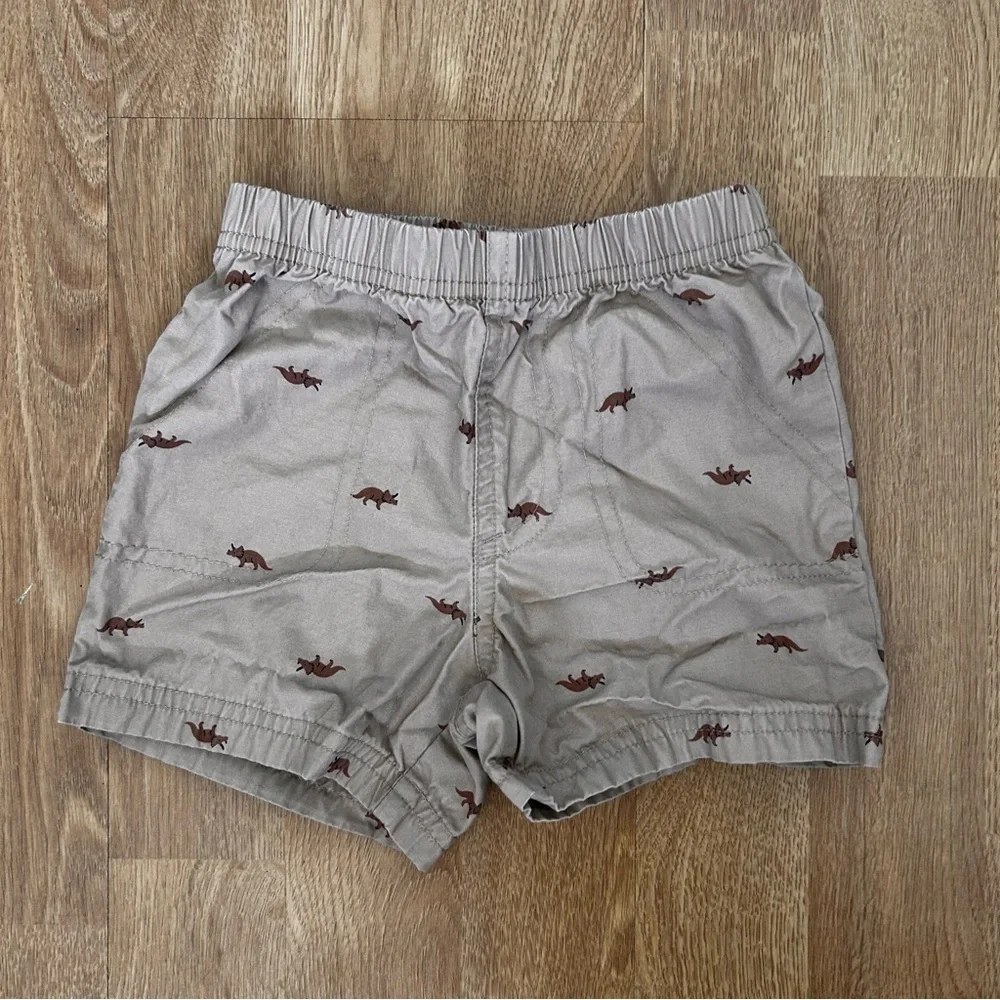 Carters tan dinosaur shorts for boys
